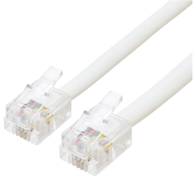 MCO 電話機コード 6極4芯 10m 白 1パック（ご注文単位1パック）【直送品】