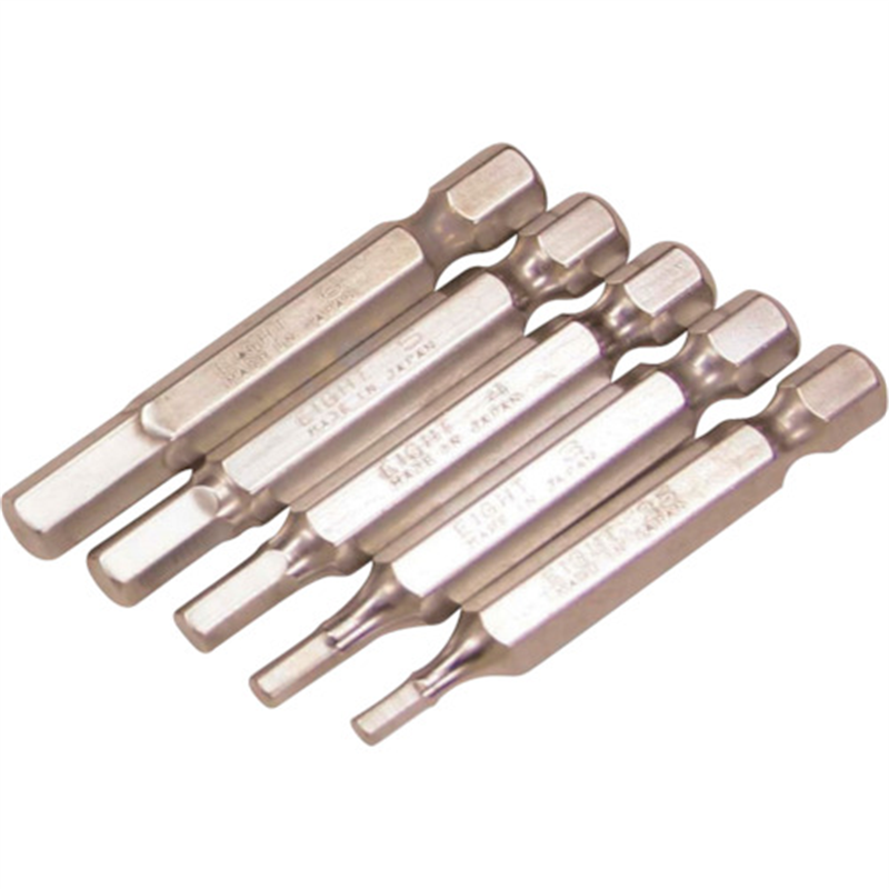 EIGHT 六角棒ビット 対辺6.35mm 溝9mm 4mmX50 単品 1本(ご注文単位1本)【直送品】