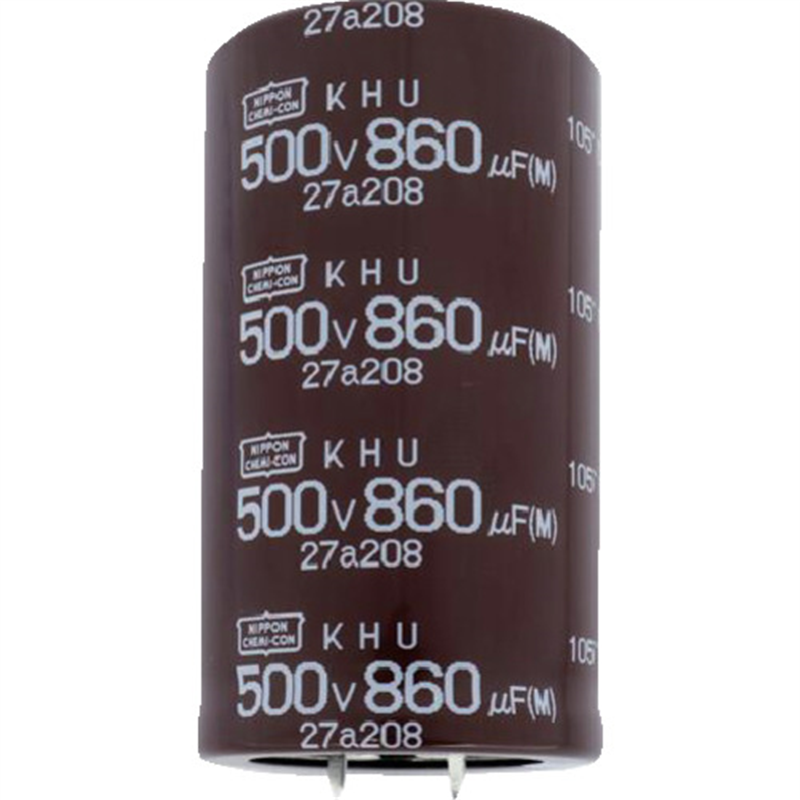 ケミコン 大型アルミ電解コンデンサ KHUシリーズ 450V 1080μF 1個（ご注文単位1個）【直送品】