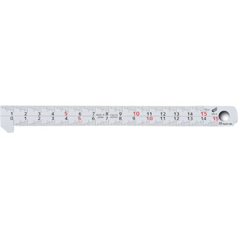SK フック付スケール 快段目盛 15cm 150mm 1個(ご注文単位1個)【直送品】