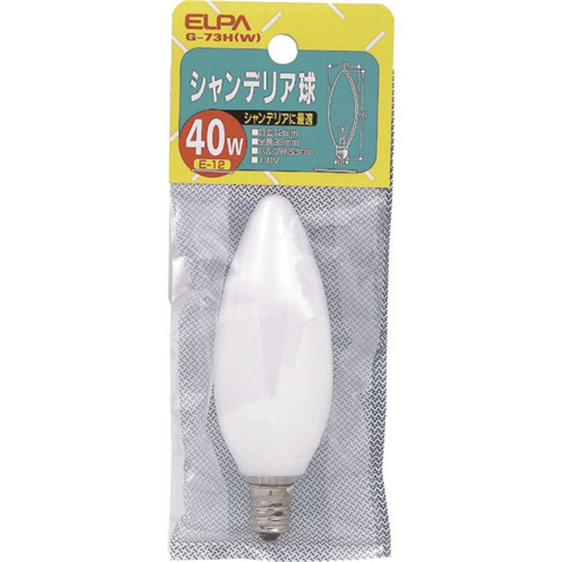 ELPA シャンデリア E12 1個（ご注文単位1個）【直送品】