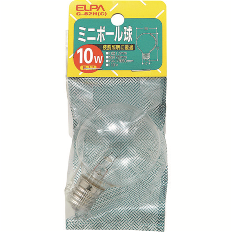 ELPA ボール球10W 1個（ご注文単位1個）【直送品】