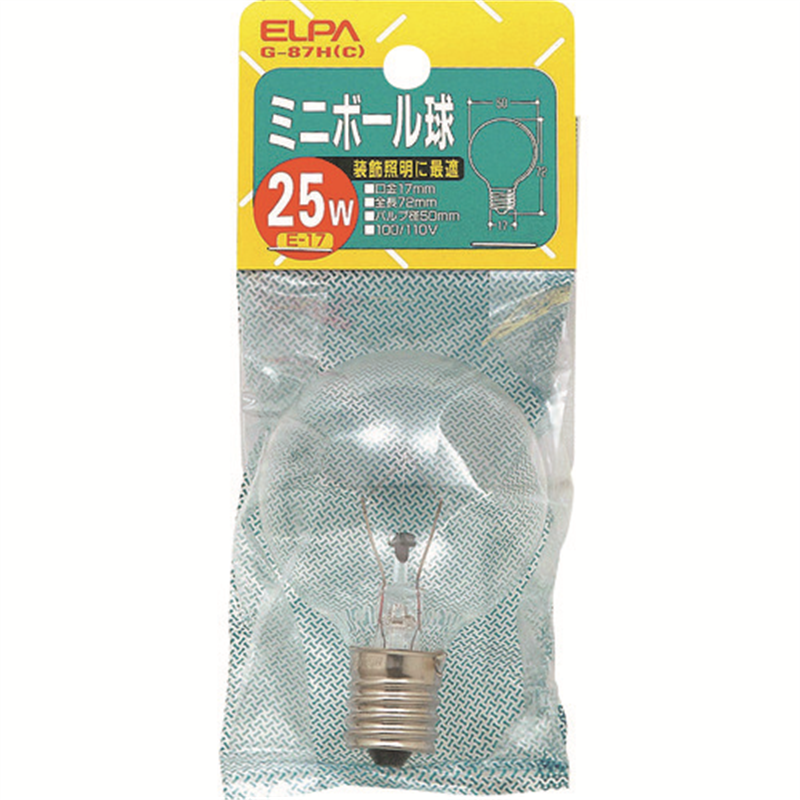 ELPA ミニボール球 1個（ご注文単位1個）【直送品】