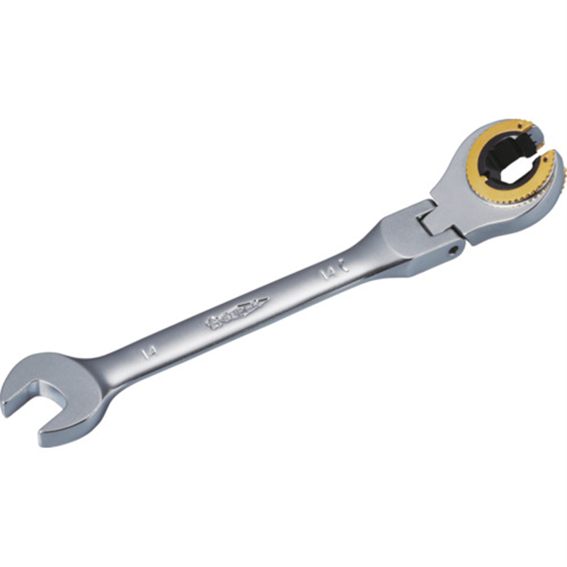 スーパー オープンギアレンチ(フレックスタイプ)L:196mm 呼び:14 1丁(ご注文単位1丁)【直送品】