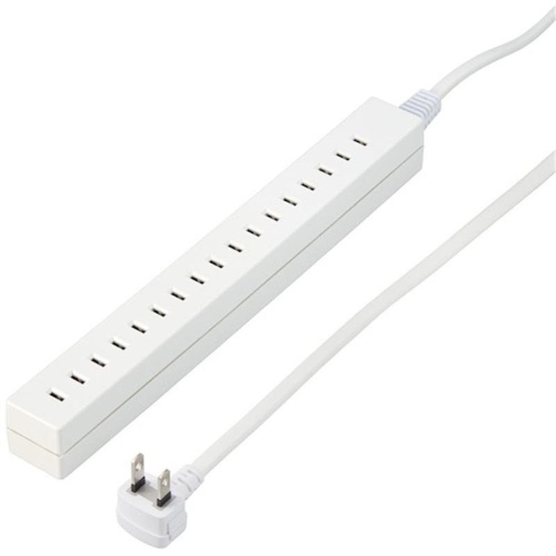 YAZAWA 差し込みフリータップベーシックホワイト2.5m 1個(ご注文単位1個)【直送品】