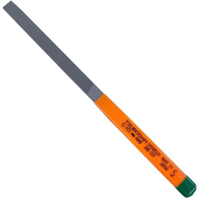 ツボサン 単目ヤスリ 12本組 平 中目 1組（ご注文単位1組）【直送品】