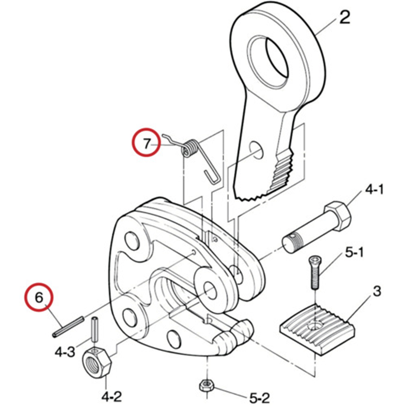 スーパー 形鋼クランプ(HLC・HLC-S)用ばね 1セット(ご注文単位1セット)【直送品】