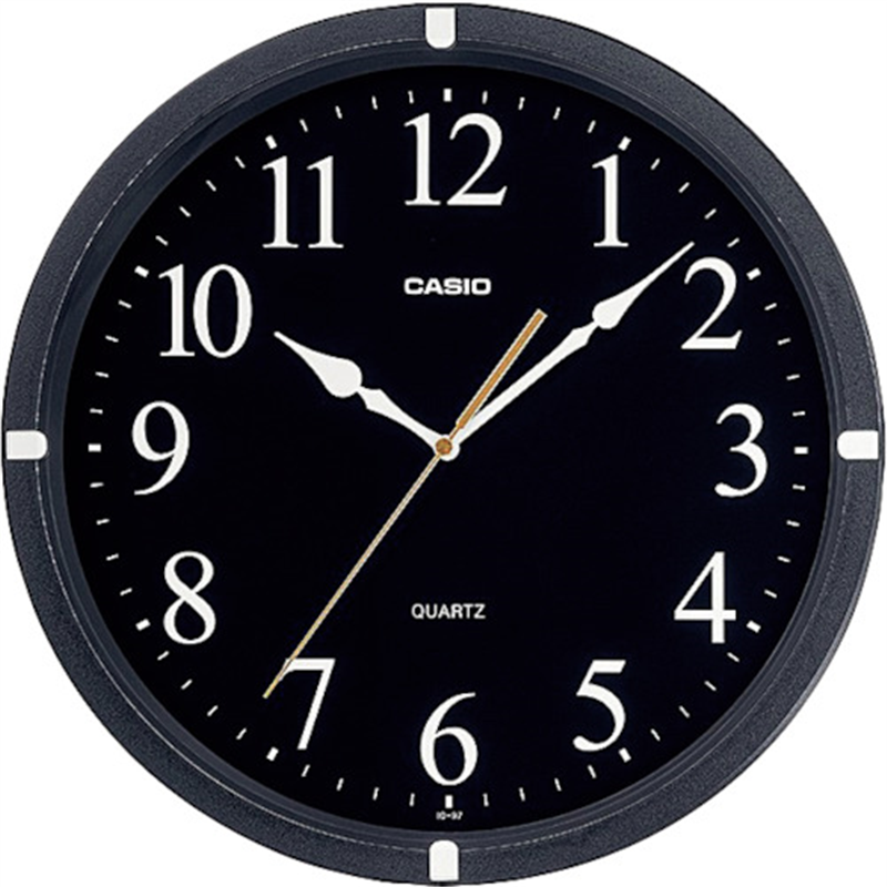 カシオ 掛時計 黒 1台(ご注文単位1台)【直送品】
