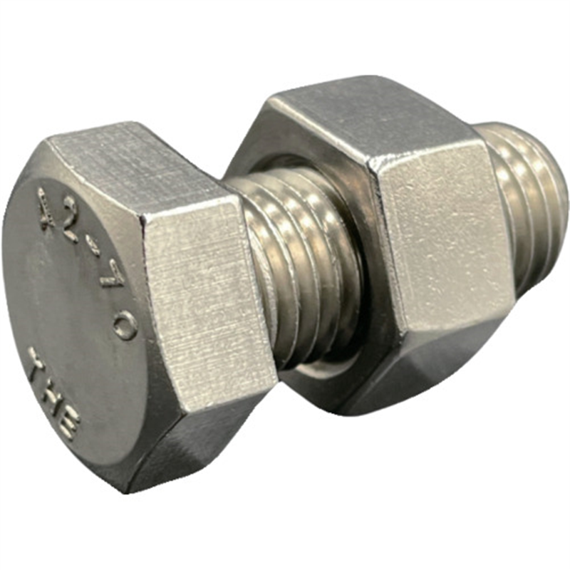 HIーLEAD 六角ボルト・ナット(本体規格/新JIS) A2-70 SUS304/ステンレス M16X30L ピッチ2.0 全ねじ スタイル1ナット 1組(ご注文単位1組)【直送品】