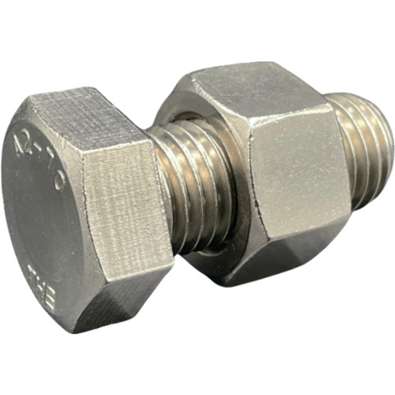 HIーLEAD 六角ボルト・ナット(本体規格/新JIS) A2-70 SUS304/ステンレス M20X45L ピッチ2.5 全ねじ スタイル1ナット 1組(ご注文単位1組)【直送品】