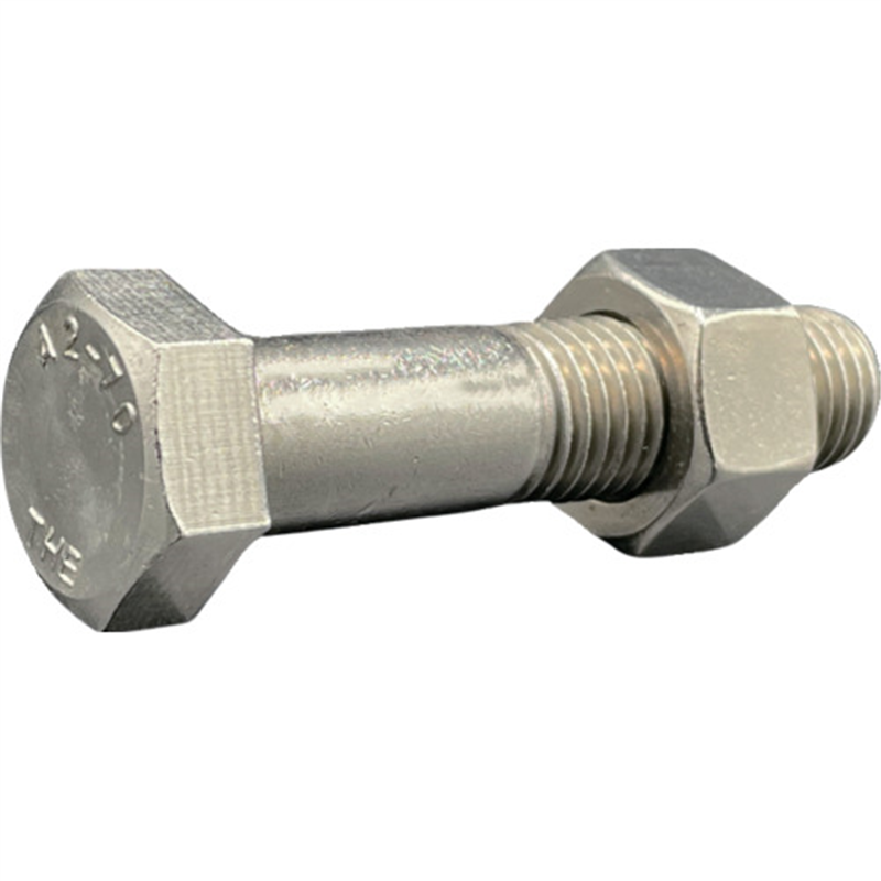HIーLEAD 六角ボルト・ナット(本体規格/新JIS) A2-70 SUS304/ステンレス M16X80L ピッチ2.0 半ねじ スタイル1ナット 1組(ご注文単位1組)【直送品】