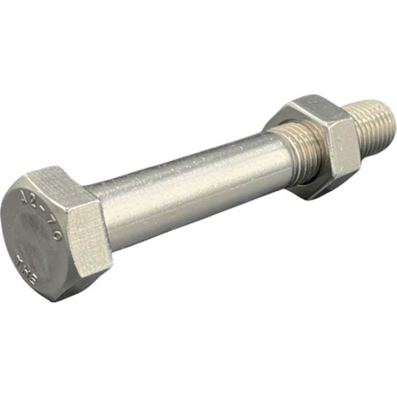 HIーLEAD 六角ボルト・ナット(本体規格/新JIS) A2-70 SUS304/ステンレス M20X130L ピッチ2.5 半ねじ スタイル1ナット 1組(ご注文単位1組)【直送品】