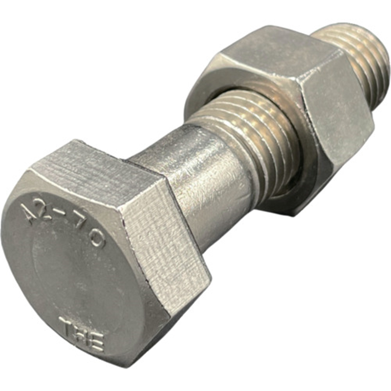 HIーLEAD 六角ボルト・ナット(本体規格/新JIS) A2-70 SUS304/ステンレス M20X65L ピッチ2.5 半ねじ スタイル1ナット 1組(ご注文単位1組)【直送品】