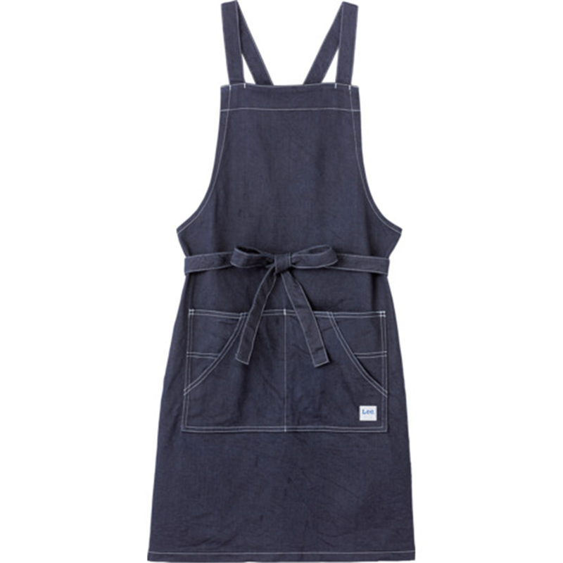 Leeワークウェア 胸当てエプロン インディゴネイビー F 1枚（ご注文単位1枚）【直送品】