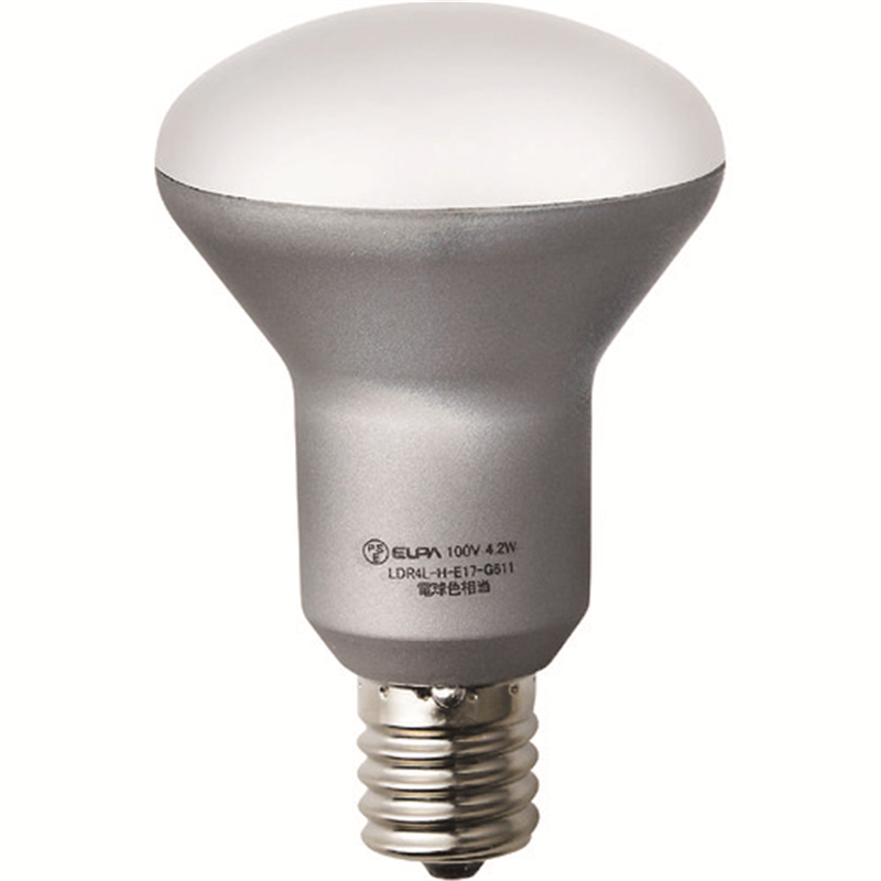 ELPA LED電球 ミニレフ形 325lm 電球色 E17 1個(ご注文単位1個)【直送品】