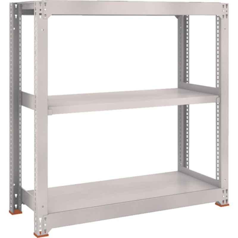 TRUSCO スチールラック M5型中量棚 1200X571XH2100 3段 単体 免震樹脂ベース付 ネオグレー ネオグレー 1セット（ご注文単位1セット）【直送品】