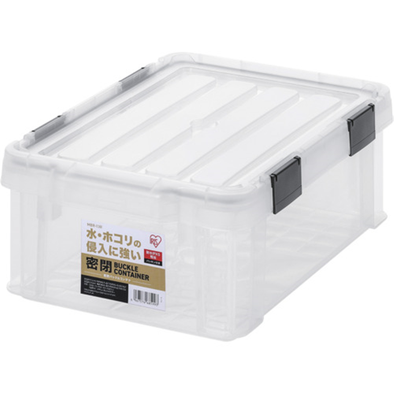IRIS 299227 密閉バックルコンテナ クリア/チャコールグレー 1台（ご注文単位1台）【直送品】