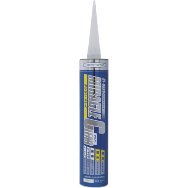 ヘルメチック 多用途弾性防水接着剤 Miracleクリアー 330ml 1個（ご注文単位1個）【直送品】