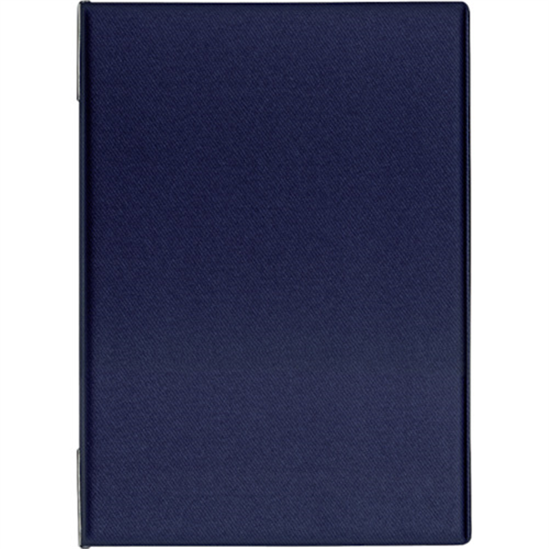 OP メニューファイル レザー調 A4 4頁 青 1冊(ご注文単位1冊)【直送品】