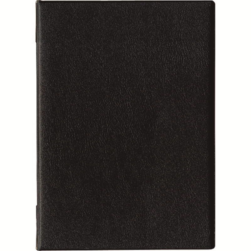 OP メニューファイル レザー調 A4 4頁 黒 1冊（ご注文単位1冊）【直送品】