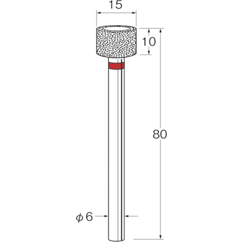 リューター 機械研削用軸付電着ボラゾン砥石(インターナル研削用)N5615 1袋（ご注文単位1袋）【直送品】