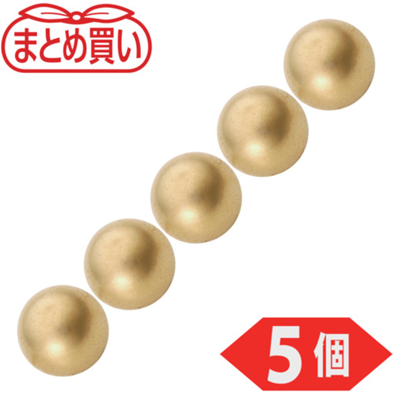 TRUSCO まとめ買い ネオジム磁石 ボール型 外径15mm ゴールド 5個入 1パック(ご注文単位1パック)【直送品】