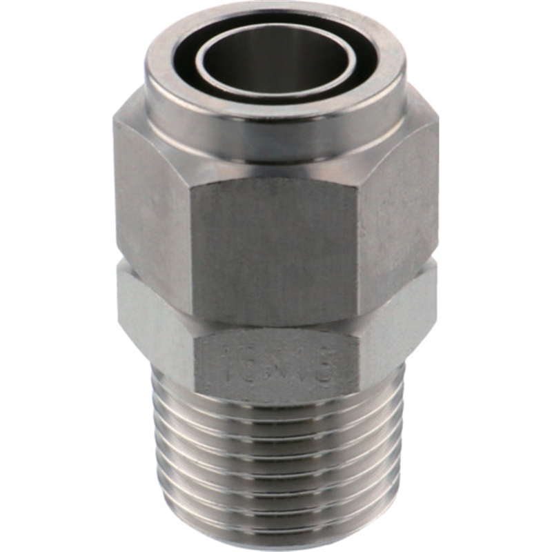 PISCO SUS316締付継手 ストレートチューブ1613ねじR1/2 1個（ご注文単位1個）【直送品】