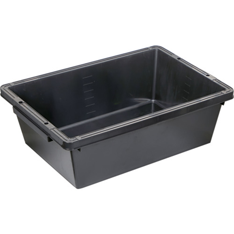 TRUSCO トラ舟75Lブラック(角型・再生原料使用) 1個(ご注文単位1個)【直送品】