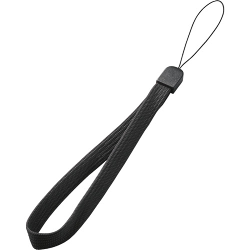 ELECOM スマートフォン用ハンドストラップ スタンダードタイプ ブラック 1個(ご注文単位1個)【直送品】