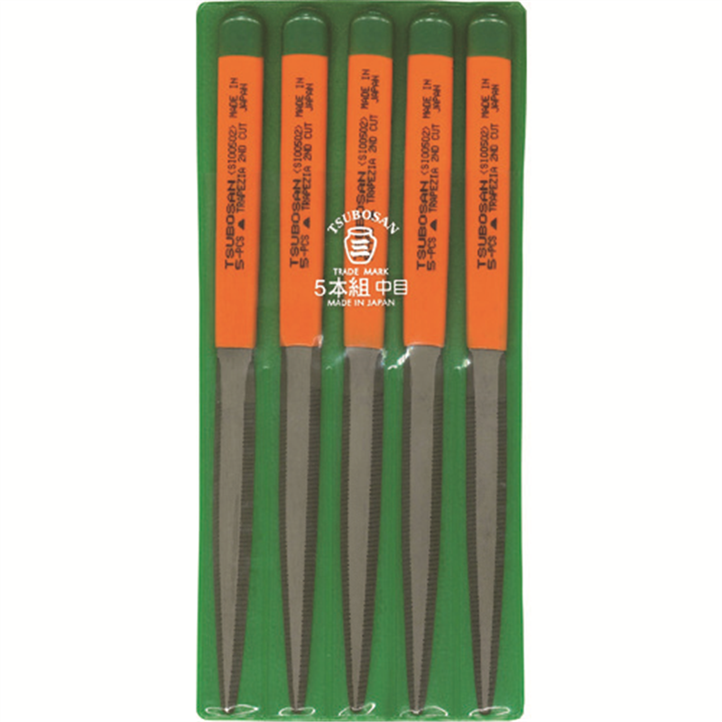 ツボサン 組ヤスリ 5本組 シノギ 中目 1セット(ご注文単位1セット)【直送品】