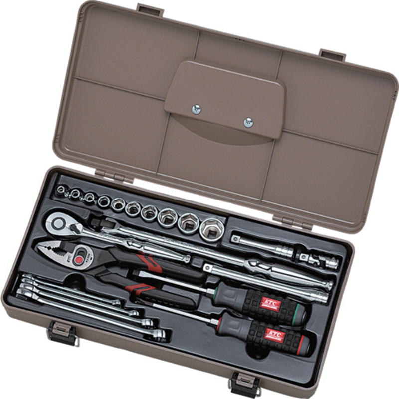 KTC 工具セット(片開きプラハードケース)[22点] 1セット（ご注文単位1セット）【直送品】