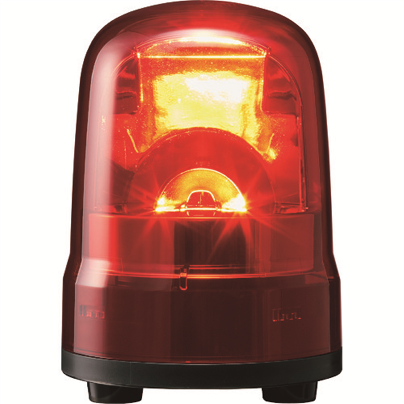 PATLITE 回転灯 Φ100 M2 ACプラグ ブザー R 1個（ご注文単位1個）【直送品】
