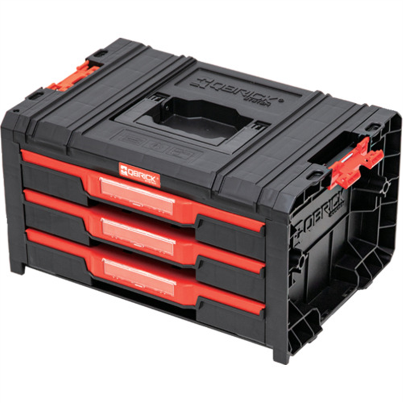 QBRICK モバイルツールボックス QBRICK PRO 引き出しタイプ(3段) 1個（ご注文単位1個）【直送品】