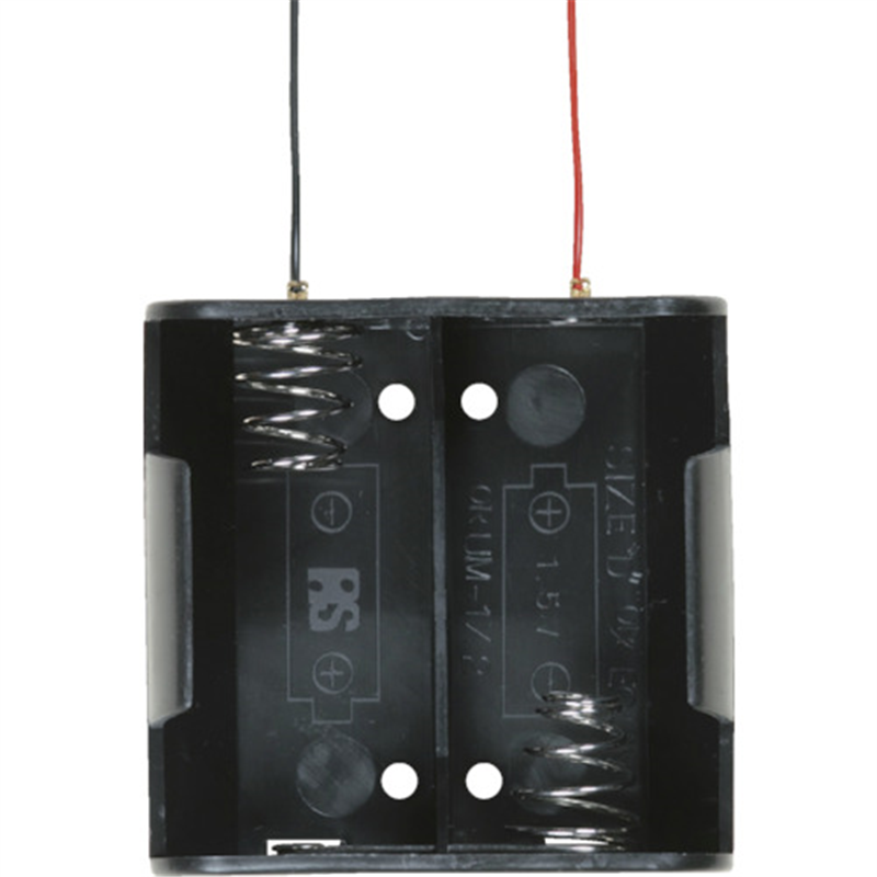 タカチ リード線付電池ホルダー 単1×2 1個(ご注文単位1個)【直送品】