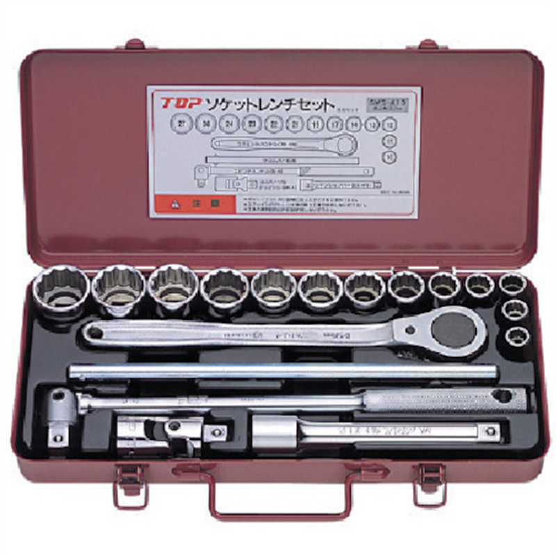 TOP ソケットレンチセット 差込角12.7mm 18点 1セット(ご注文単位1セット)【直送品】