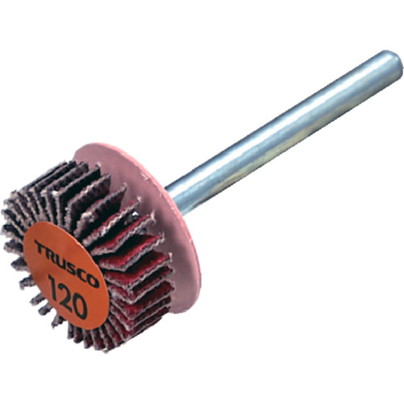 TRUSCO セラミックフラップホイール 軸径3mm #120 外径15×幅5×軸長30 (10個入) 1箱(ご注文単位1箱)【直送品】
