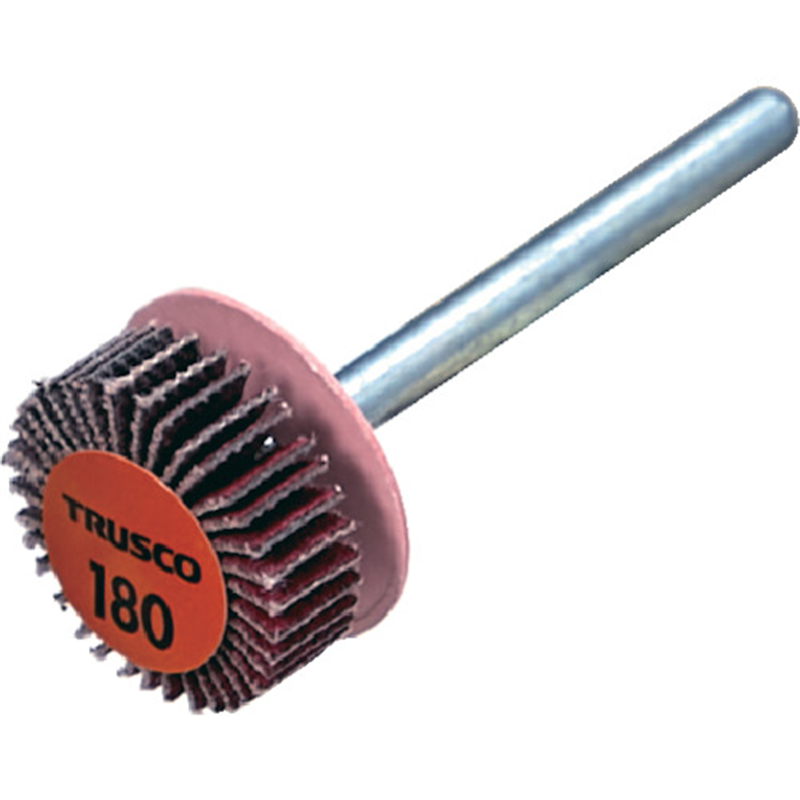 TRUSCO セラミックフラップホイール 軸径3mm #180 外径15×幅5×軸長30 (10個入) 1箱(ご注文単位1箱)【直送品】