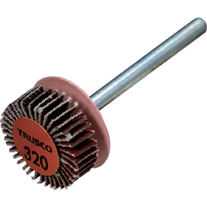 TRUSCO セラミックフラップホイール 軸径3mm #320 外径15×幅5×軸長30 (10個入) 1箱(ご注文単位1箱)【直送品】
