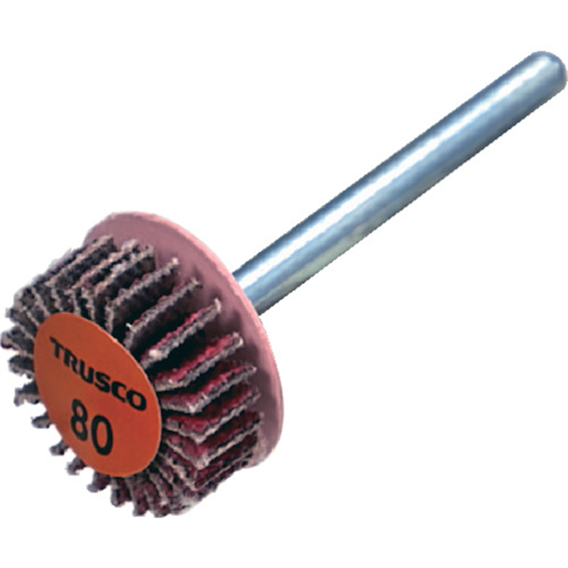 TRUSCO セラミックフラップホイール 軸径3mm #80 外径15×幅5×軸長30 (10個入) 1箱(ご注文単位1箱)【直送品】