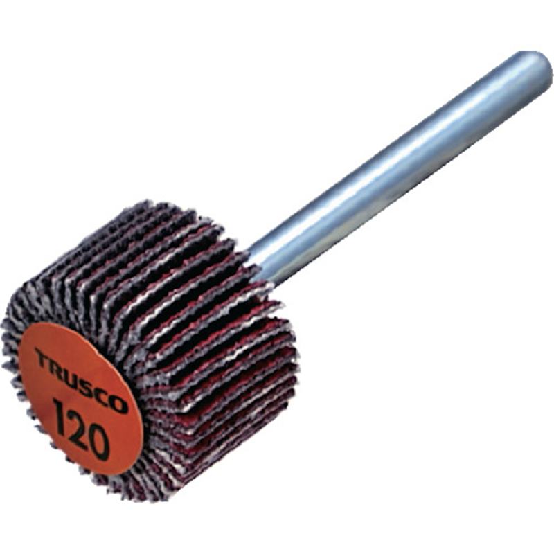 TRUSCO セラミックフラップホイール 軸径3mm #120 外径15×幅10×軸長30 (10個入) 1箱(ご注文単位1箱)【直送品】