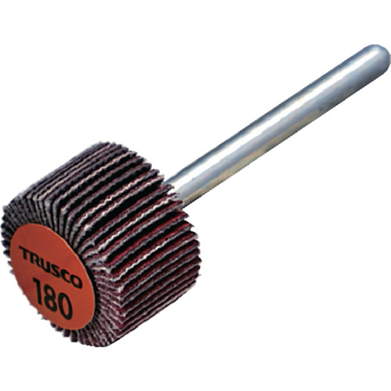TRUSCO セラミックフラップホイール 軸径3mm #180 外径15×幅10×軸長30 (10個入) 1箱(ご注文単位1箱)【直送品】