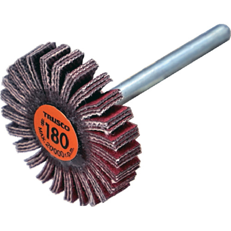 TRUSCO セラミックフラップホイール 軸径3mm #180 外径20×幅5×軸長30 (10個入) 1箱(ご注文単位1箱)【直送品】