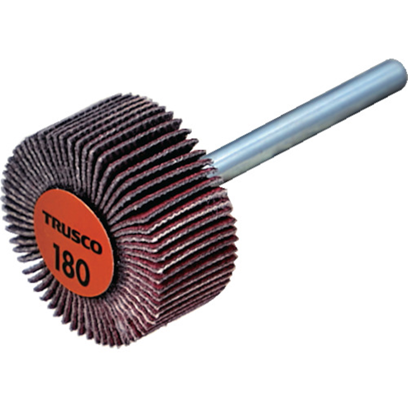 TRUSCO セラミックフラップホイール 軸径3mm #180 外径20×幅10×軸長30 (10個入) 1箱(ご注文単位1箱)【直送品】