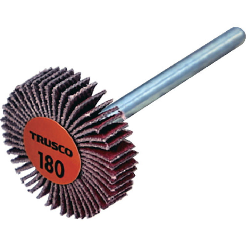 TRUSCO セラミックフラップホイール 軸径3mm #180 外径25×幅5×軸長30 (10個入) 1箱(ご注文単位1箱)【直送品】