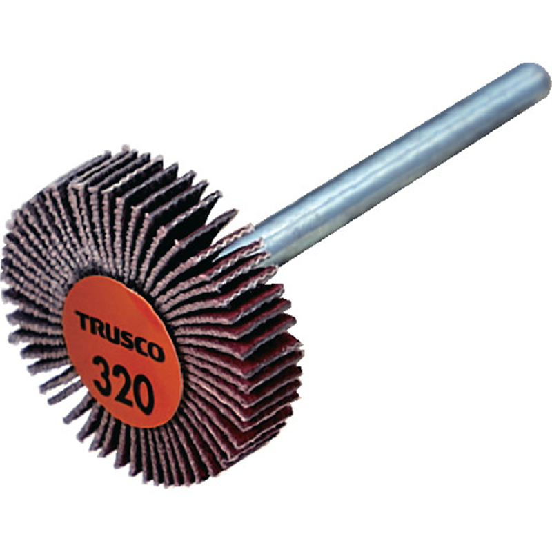 TRUSCO セラミックフラップホイール 軸径3mm #320 外径25×幅5×軸長30 (10個入) 1箱(ご注文単位1箱)【直送品】