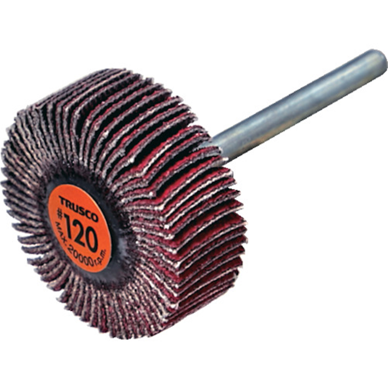 TRUSCO セラミックフラップホイール 軸径3mm #120 外径25×幅10×軸長30 (10個入) 1箱(ご注文単位1箱)【直送品】