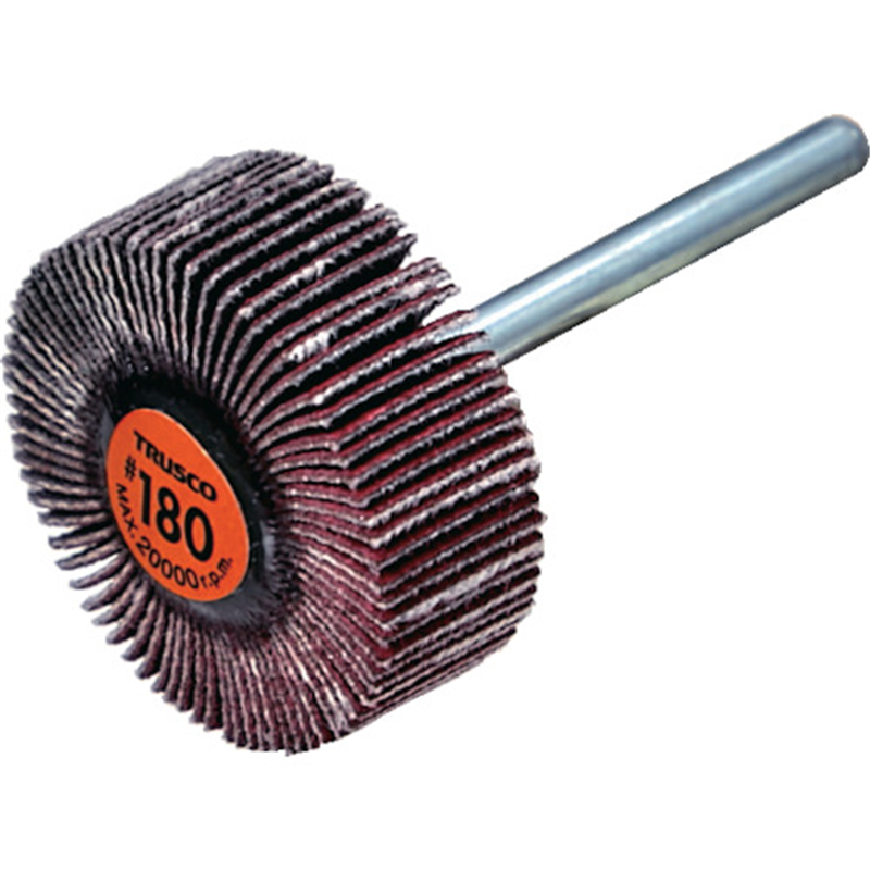 TRUSCO セラミックフラップホイール 軸径3mm #180 外径25×幅10×軸長30 (10個入) 1箱(ご注文単位1箱)【直送品】