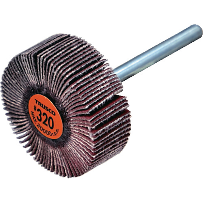 TRUSCO セラミックフラップホイール 軸径3mm #320 外径25×幅10×軸長30 (10個入) 1箱(ご注文単位1箱)【直送品】