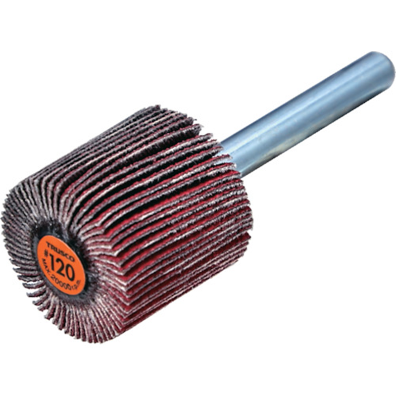 TRUSCO セラミックフラップホイール 軸径6mm #120 外径25×幅25×軸長40 (5個入) 1箱（ご注文単位1箱）【直送品】