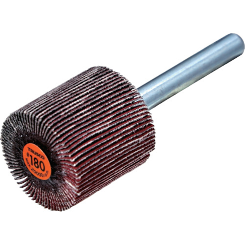 TRUSCO セラミックフラップホイール 軸径6mm #180 外径25×幅25×軸長40 (5個入) 1箱（ご注文単位1箱）【直送品】